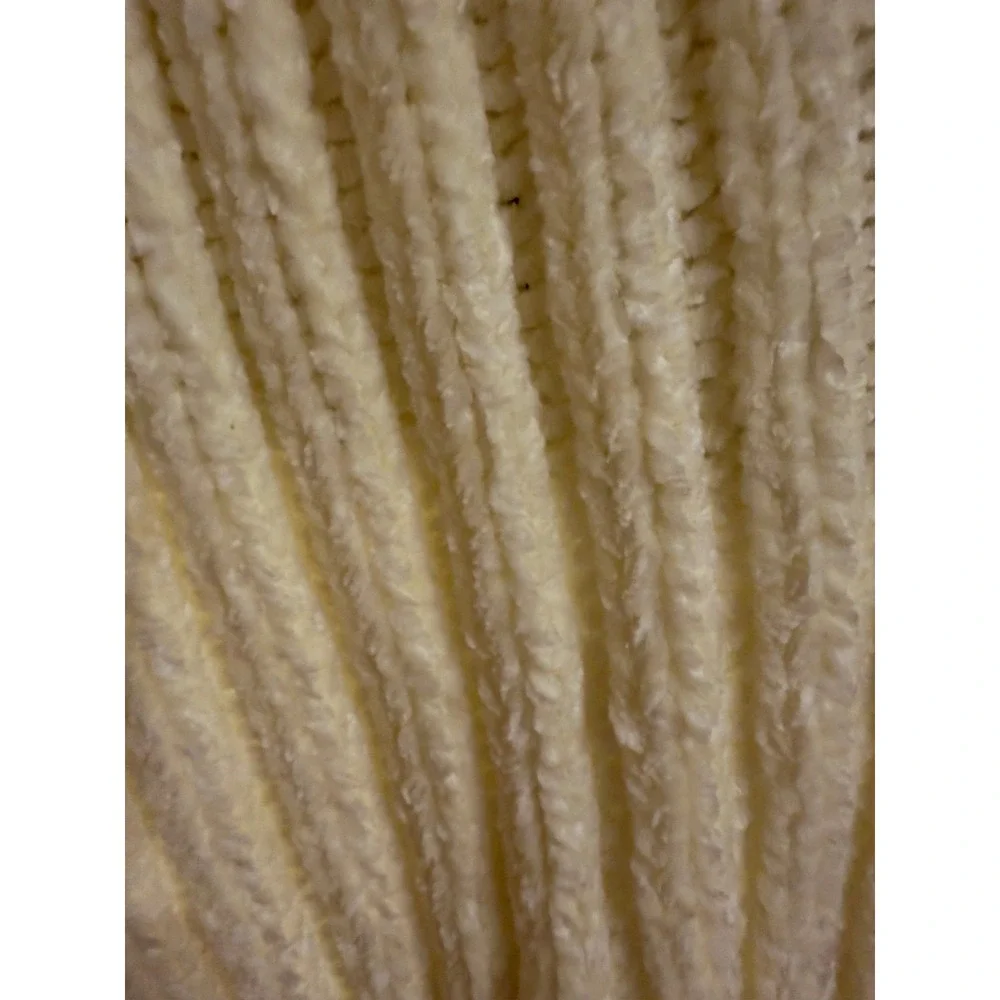 Talbots Outlet Cream Chenille Scarf Ribbed Knit Ivory Winter Wrap New NWT